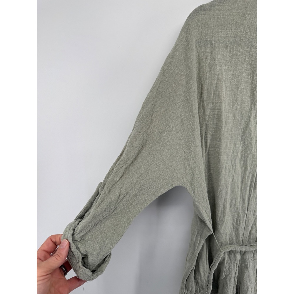 Vici Collared Button Front Utility Romper Olive G… - image 8